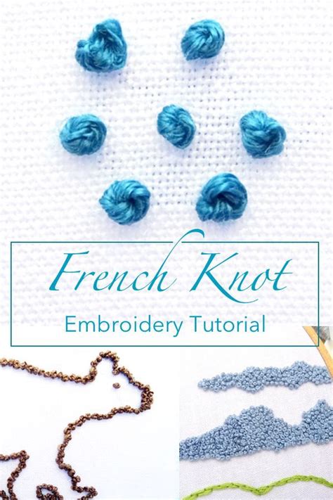 Step by step pictorial process of making the french knot. Pin on Embroidery Tips and Tutorials