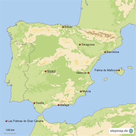 Deutschland karte hintergrund städte verbindungen. Die 10 größten Städte Spaniens von maxi76 - Landkarte für ...