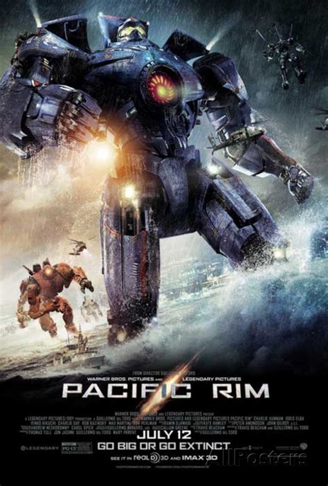 Pacific Rim Idris Elba Charlie Hunnam Rinko Kikuchi Movie Poster Posters At