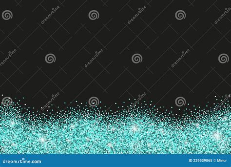 Black Background With Azure Glitter Sparkles Stock Vector