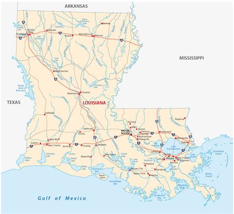 Louisiana Map Guide Of The World