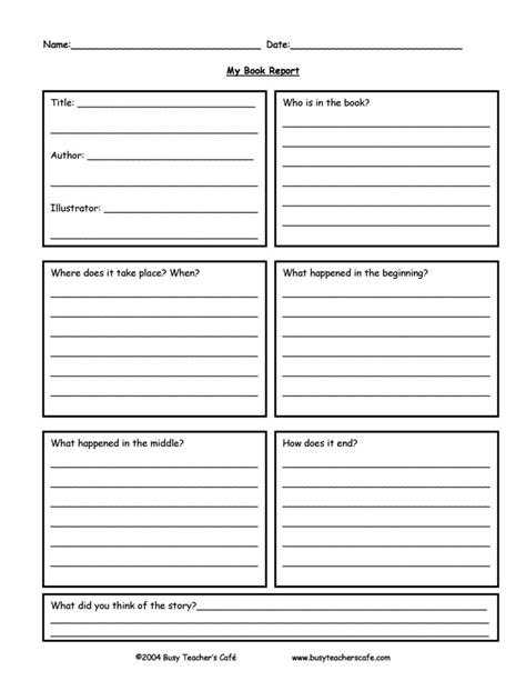 30 Book Report Templates Reading Worksheets Fillable Form 2023