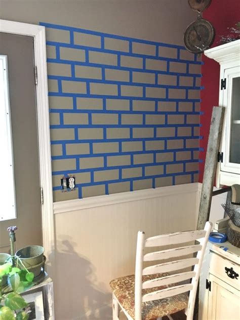 See How I Created This Faux Brick Look Using Just Joint Compound And