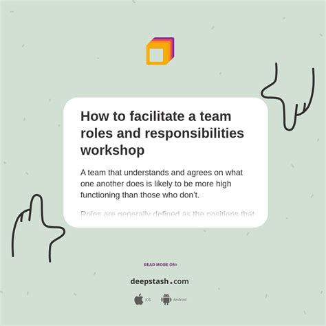 How To Facilitate A Team Roles And Responsibilities Workshop Deepstash