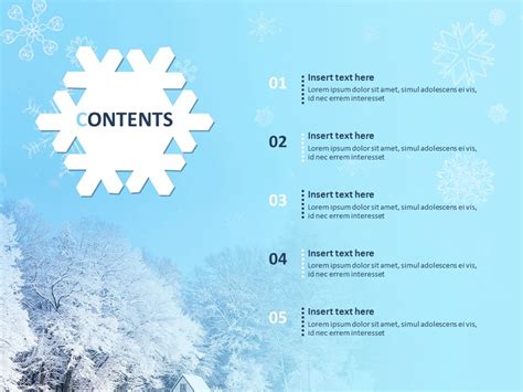 Free Ppt Template Winter Trees