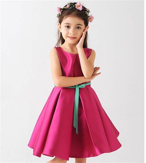 2016 Kids Gown Design Lace Princess Dresses Children Satin