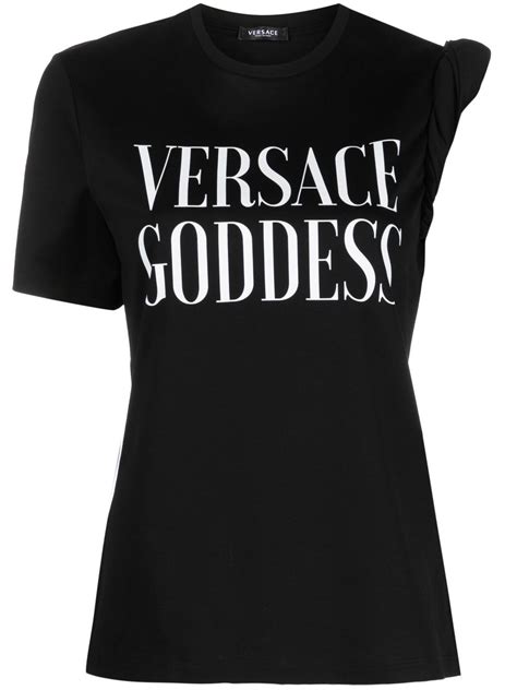 Versace Slogan Print T Shirt Farfetch