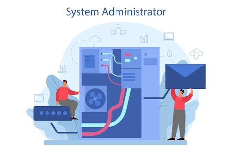 Premium Vector System Administrator Illustration