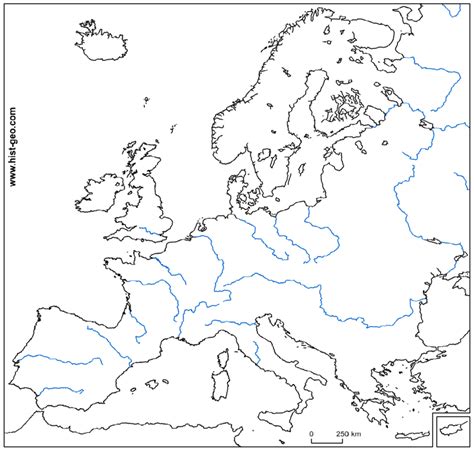 Political Map Of Europe With Rivers