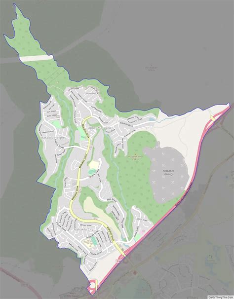 Map Of Makakilo Cdp