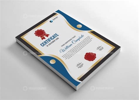 Portrait Certificate Vibrant Graphics Graphic Templates Store