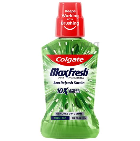 colgate fresh tea maxfresh plax antibacterial mouth wash buy bottle of 500 0 ml mouth wash at