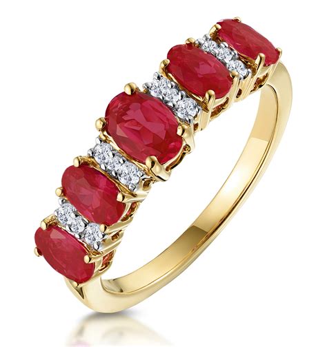 185ct Ruby And Diamond Eternity Ring In 18k Gold Asteria Collection