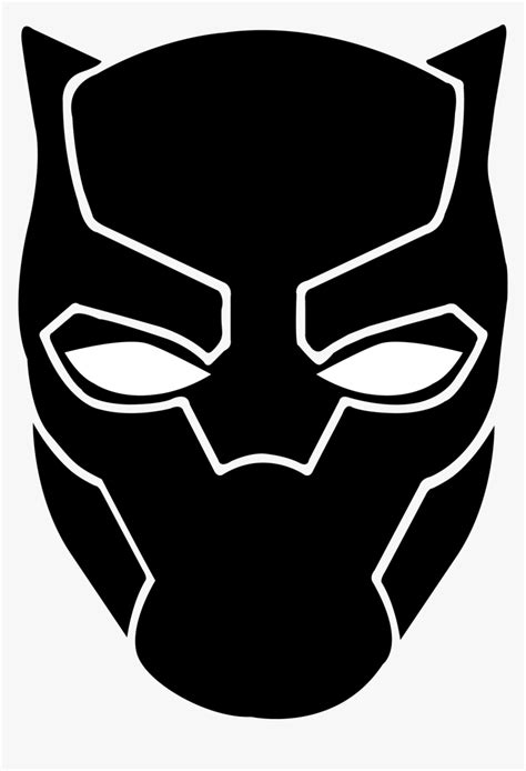 Clip Art Avengers Svg Freeuse Black Panther Face Drawing Hd Png