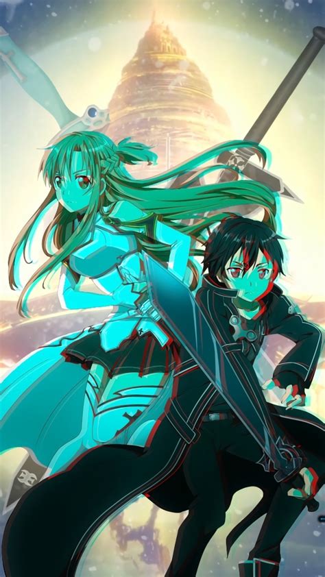 Download 1080x1920 Sword Art Online Yuuki Asuna Kirito
