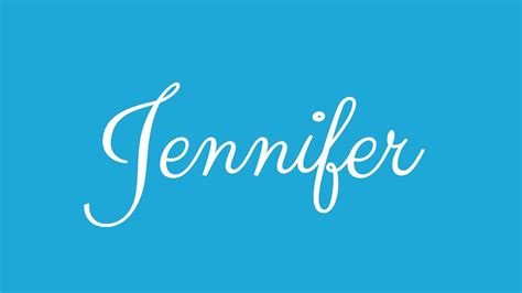 Learn How To Sign The Name Jennifer Stylishly In Cursive Writing Youtube