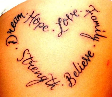 Heart Tattoos Picture And Love Words
