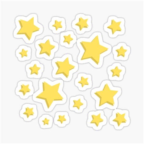 Yellow Stars Sticker For Sale By Catieebee Redbubble