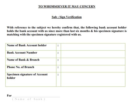 Bank Signature Verification Form Pdf Pdf