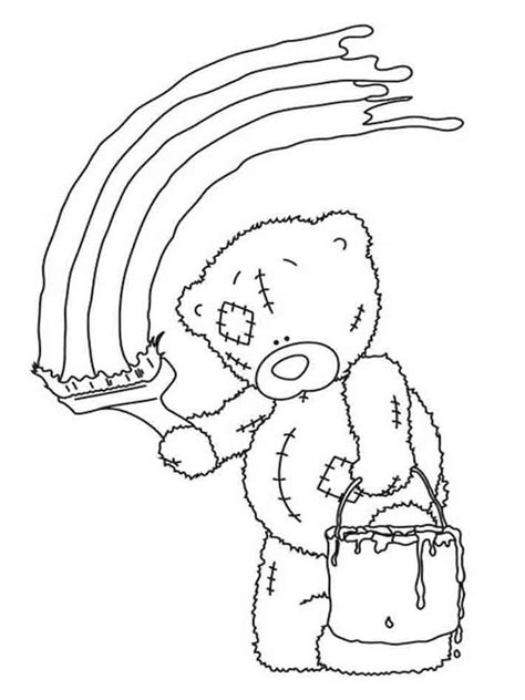 Christmas teddy bear coloring page | free printable. Teddy bears coloring pages. Download and print Teddy bears ...