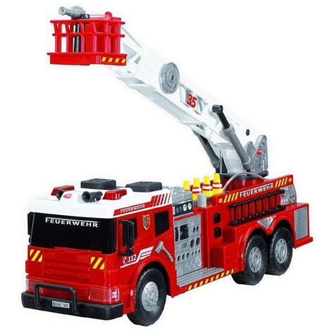 Kids Large Fire Truck Toy Fire Brigade Vehicle W Lights Sounds Real