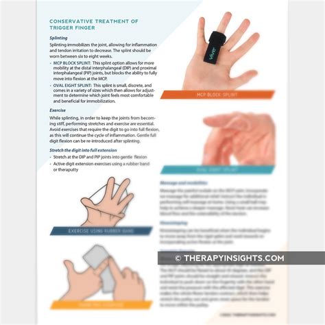 Trigger Finger Adult And Pediatric Printable Resources For Speech And