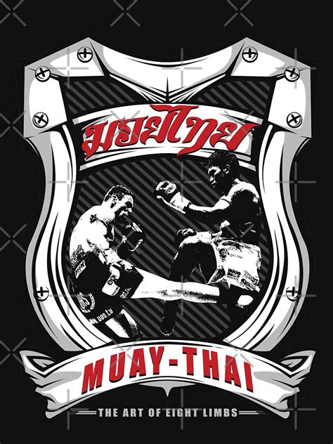 Muay Thai Fight Badge Retro Badge Thailand Martial Art Shirt Sticker
