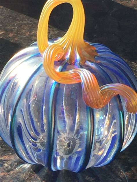 Large Hansen Hand Blown Glass Pumpkin Glass Blowing Glass Pumpkins