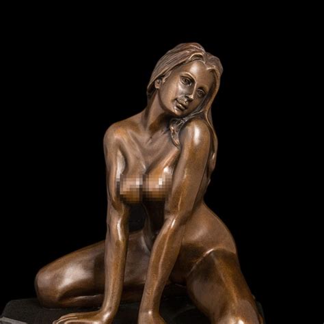 ATLIE BRONZES Erotic Big Boobs Artwork Western Bronze Sculpture Sexy