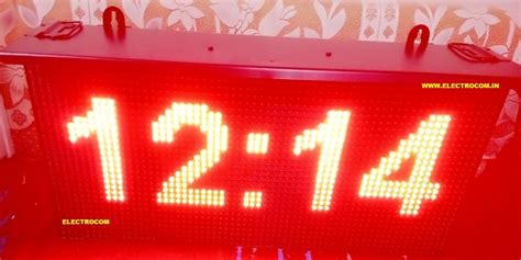 Grey Metal Led Clock Display Board Time And Date 230 Vac Size