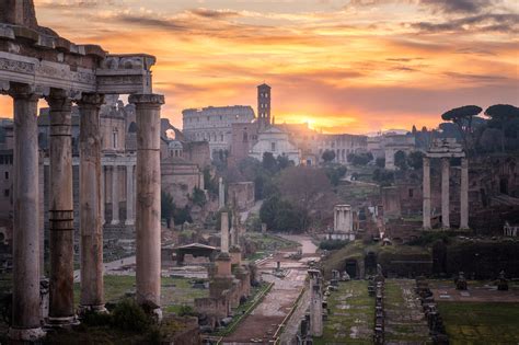 Roman Forum At Sunrise Rome Italy Anshar Images