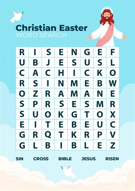 4 Best Images Of Printable Christian Easter Word Games Easter Word