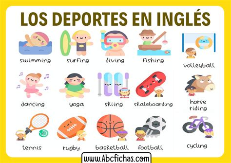 Fichas De Vocabulario De Los Deportes En Inglés