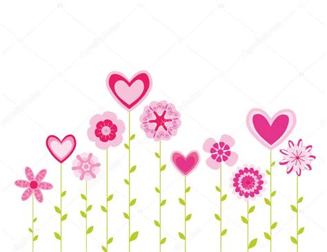Abstract Hearts And Flowers Stock Vector Image By ©ghenadie 1591180