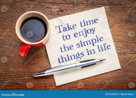 Take Time To Enjoy The Simple Things In Life Stock Photo Image Of