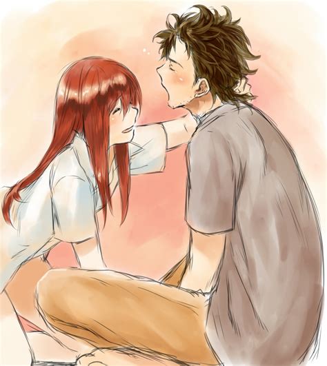 Makise Kurisu And Okabe Rintarou Steinsgate Drawn By Inuzukabouru