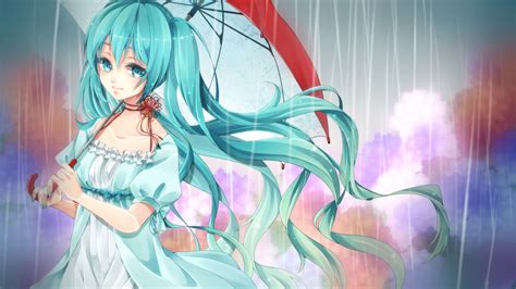 Aqua Eyes Aqua Hair Choker Dress Hatsune Miku Long Hair Mizuno Ritsu