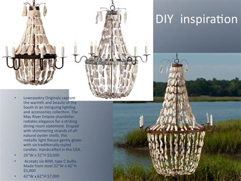 Not only perfect for coastal decor, but suitable for other decor styles as well. DIY inspiration for oyster shell chandeliers | Shell ...