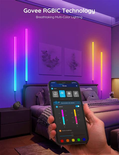 Buy Govee Glide Led Wall Lights Rgbic Wall Lights Works With Alexa
