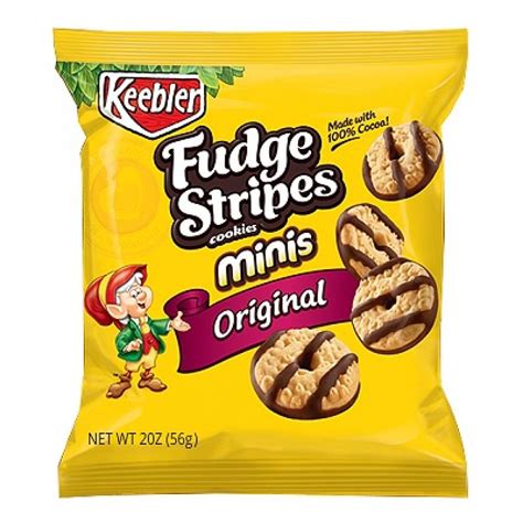 Keebler Fudge Stripes Minis Original 56g Approved Food