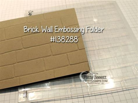 Brick Wall Embossing Folder Stampin Up Card Pattystamps With Images