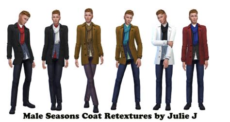 Male Seasons Coat Retexture At Julietoon Julie J Sims 4 Updates