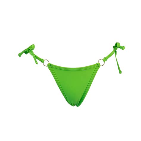 Billie Thong Bikini Bottom Neon Green Tiny Bikini