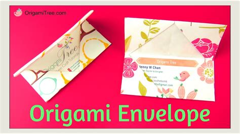 Origami Envelope And Business Card Holder Easy Origami Diy Paper Craft