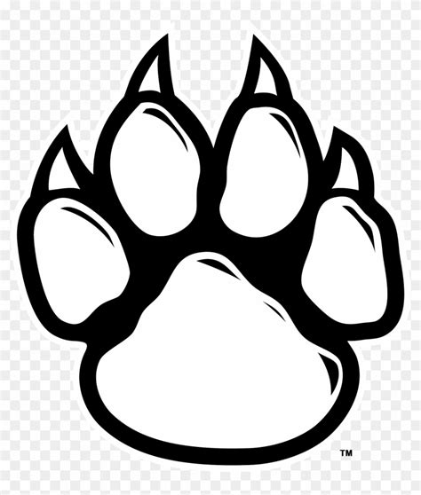 Paw Panther Print Stencil Pattern Outline Printable Template Animal