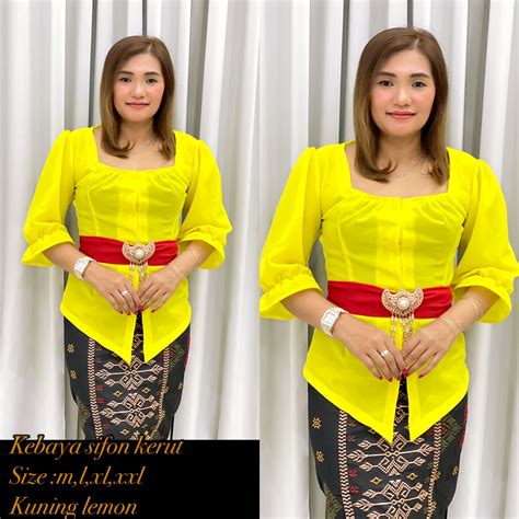 kebaya sifon kerut wanita terbaru kebaya model terbaru mewah murah