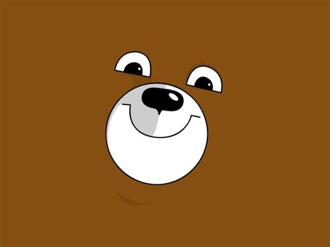 Cute Bear Face High Definition Wallpaper