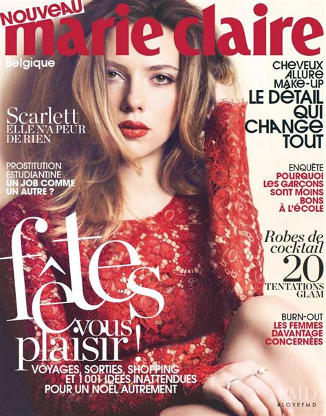 Cover Of Marie Claire Belgium With Scarlett Johansson December 2013 Id 25437 Magazines The Fmd