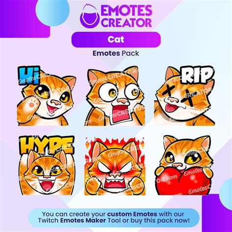 Cat Emotes Pack Emotes Creator