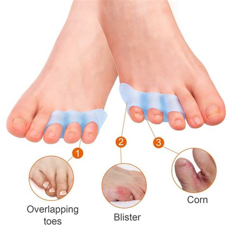 Toe Separator Gel Little Toe Protectors For Overlapping Toes Curled
